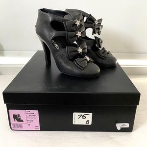 CHANEL Crystal Embellished Cut Out Booties